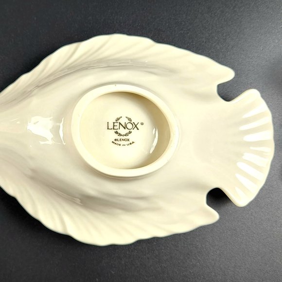 Vintage - Open Candy Dish Dove Collection (Gold) by LENOX - Made in USA - Picture 10 of 12